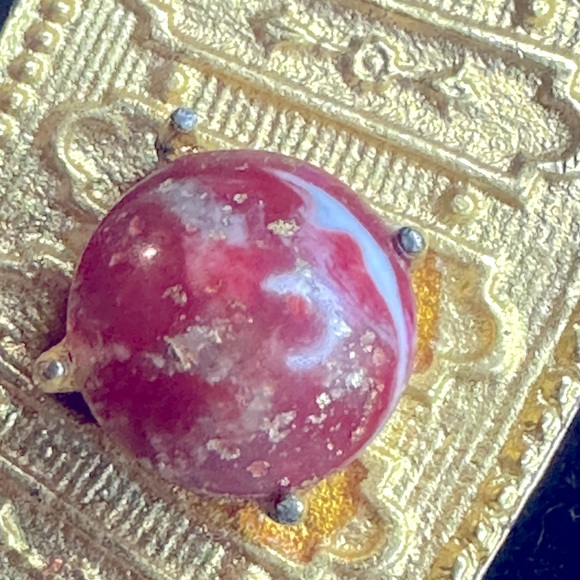 FABULOUS Vtg Egyptian Revival Semi-Precious Stone Statement/Runway Necklace - Picture 5 of 12